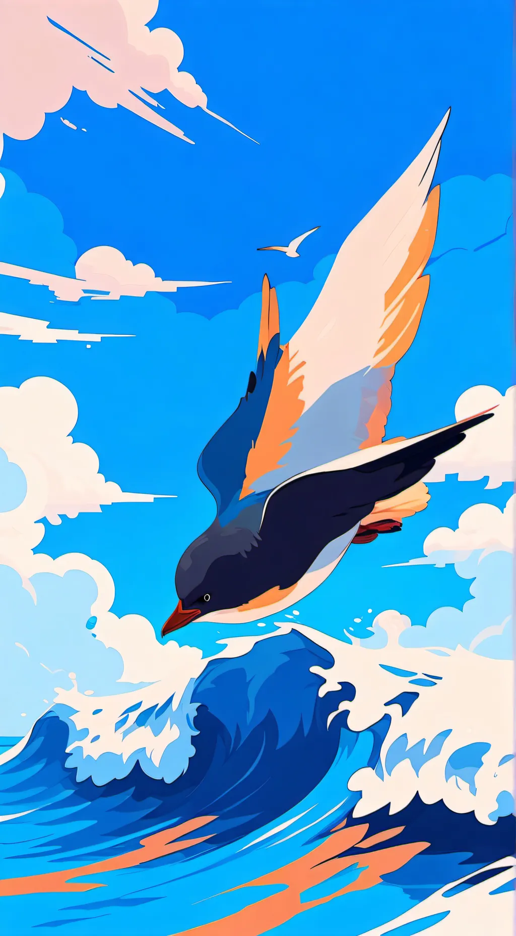 ai character: watery background