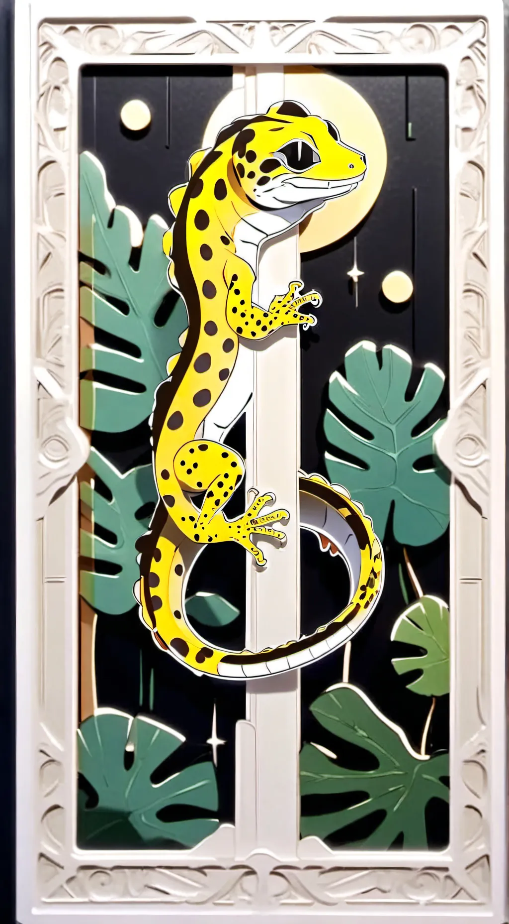 ai character: a mean gecko background