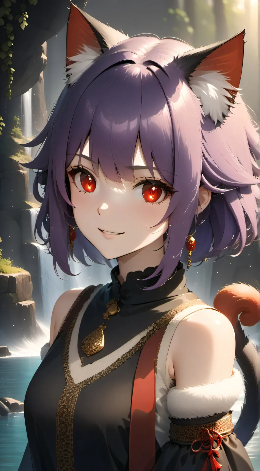 ai character: Rin the Feline Spirit background