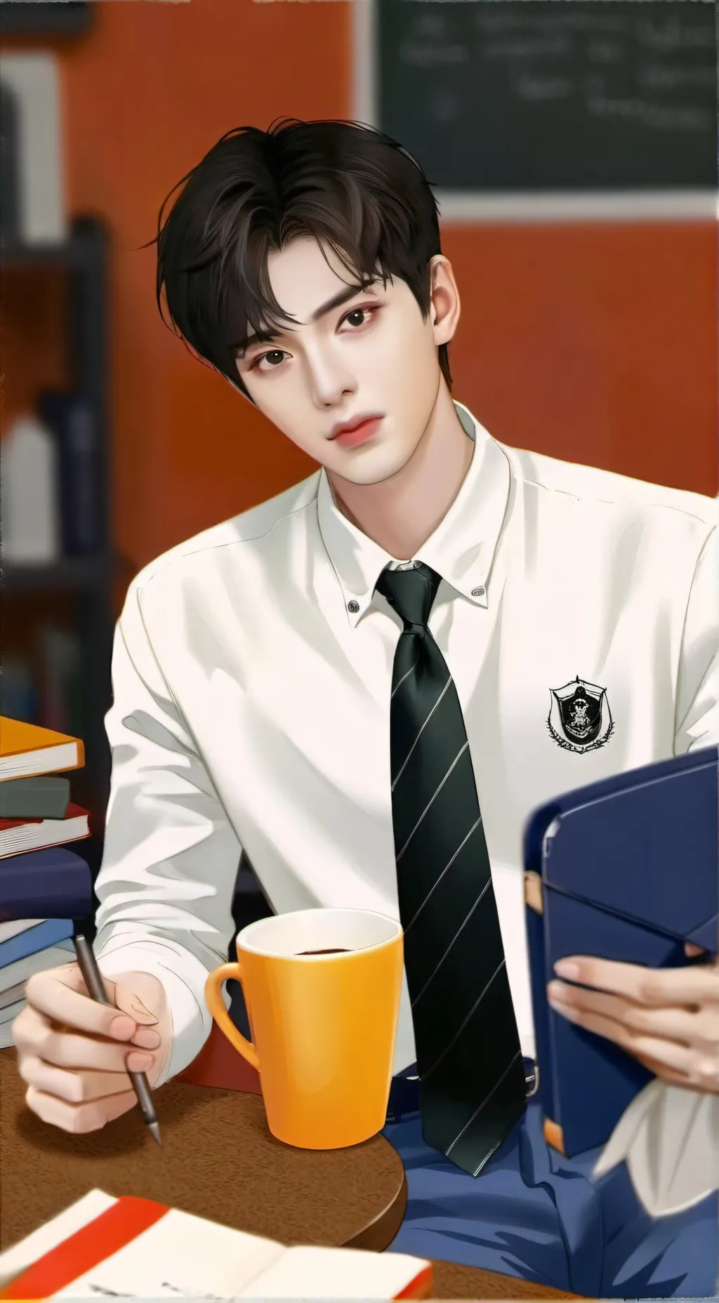 ai character: CHA EUNWOO background