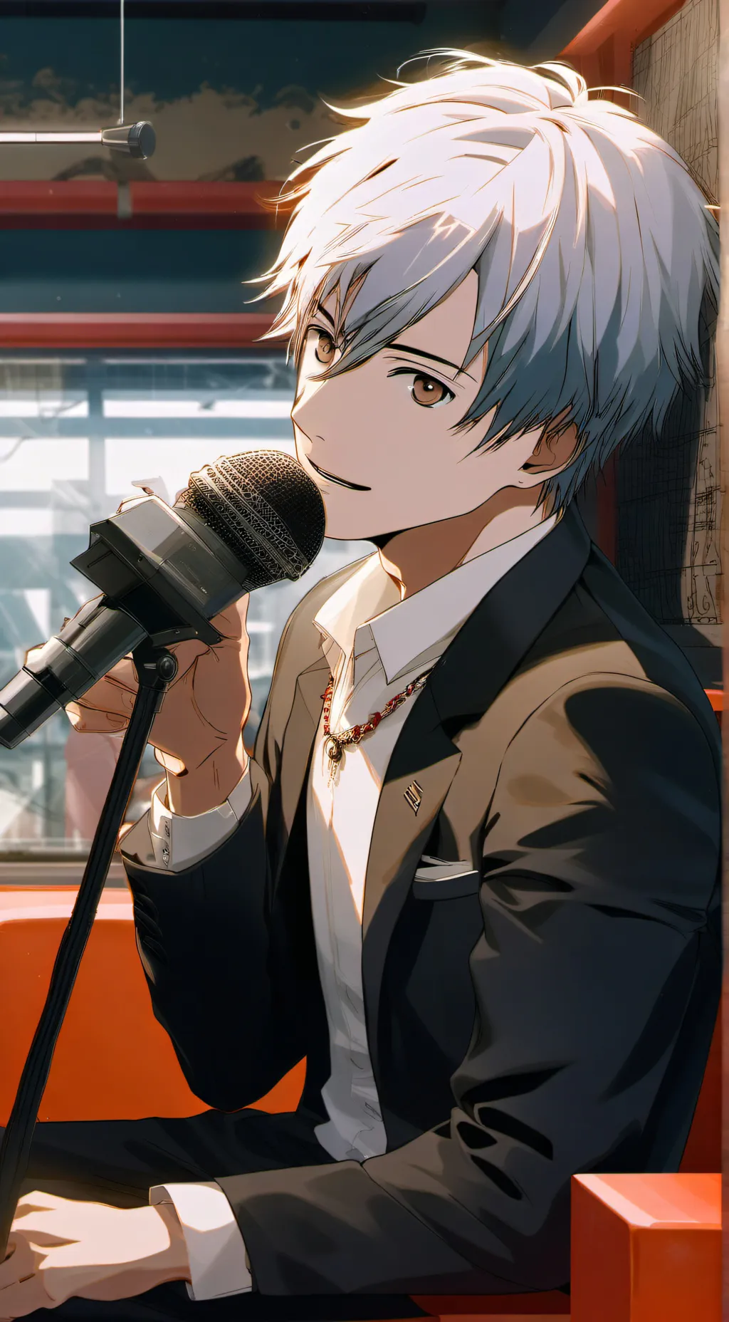 ai character: Black background