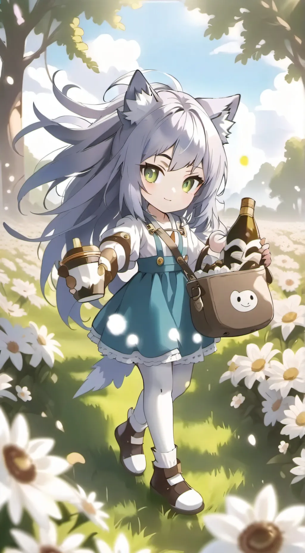 ai character: Silver background