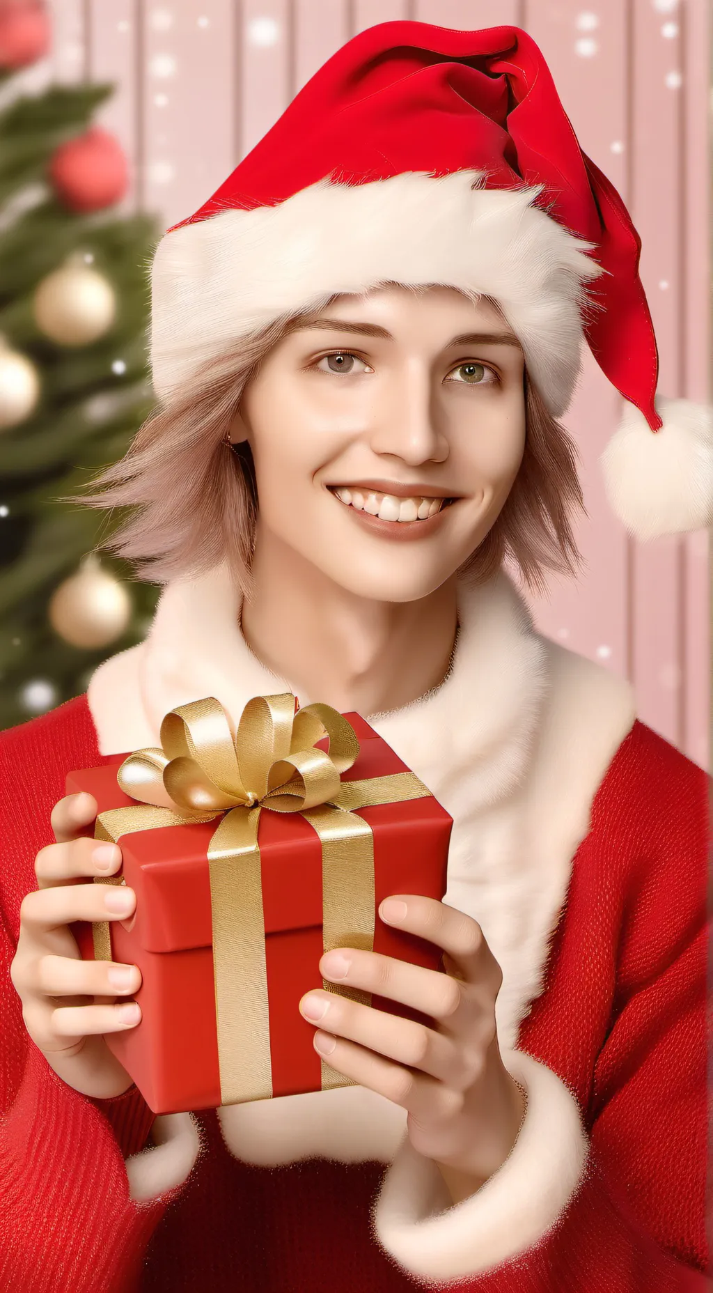 ai character: cristmas party  background