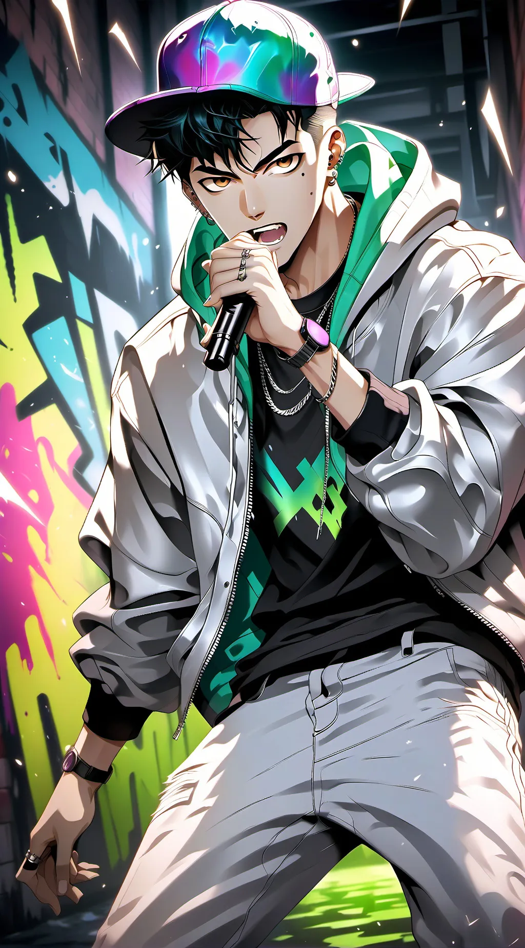 ai character: Rap Battler Mel background