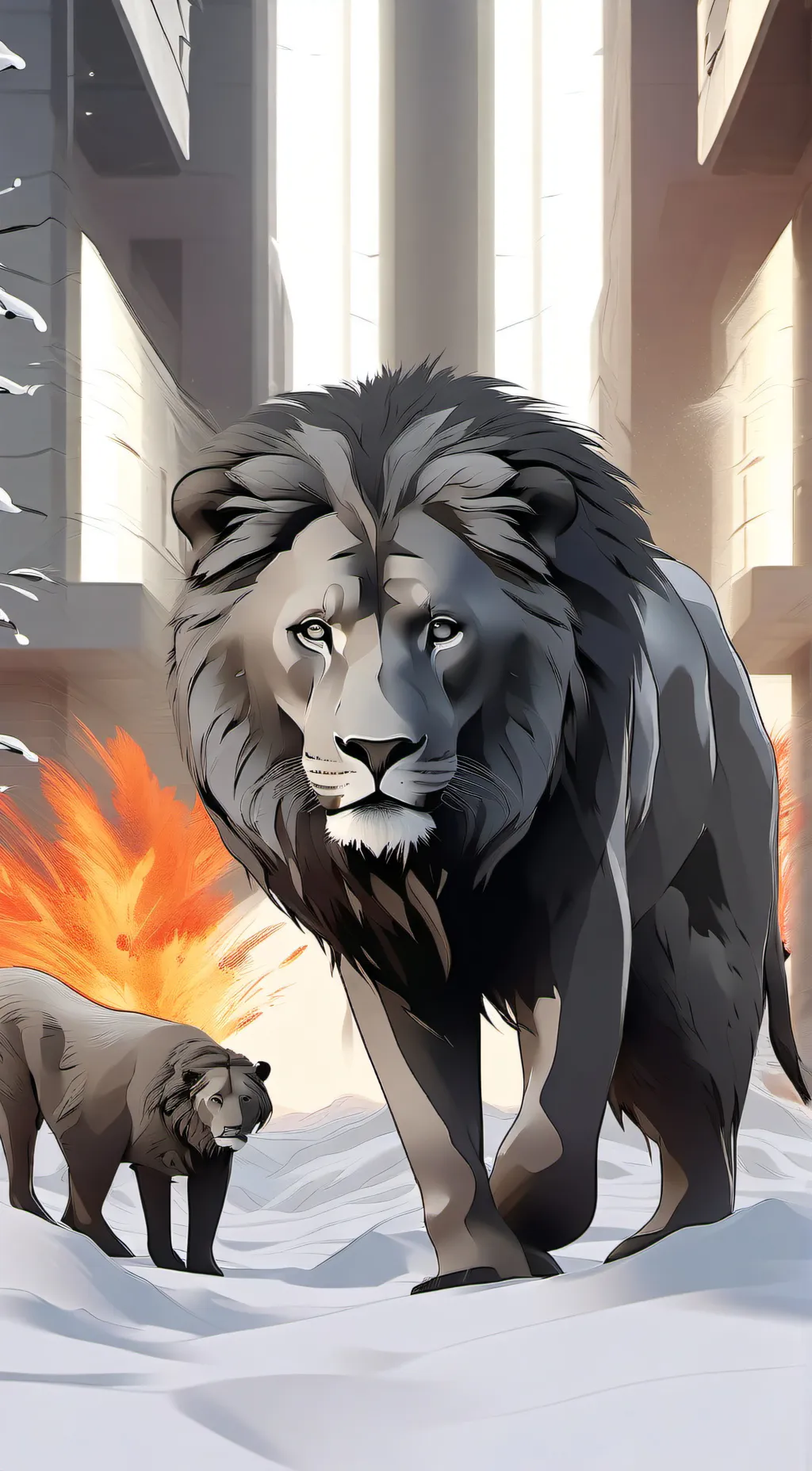 ai character: Лев background