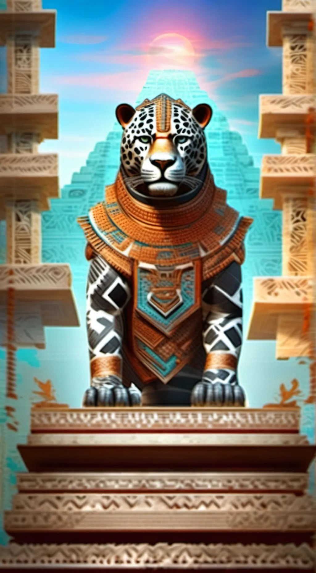 ai character: Maya and the 3 background