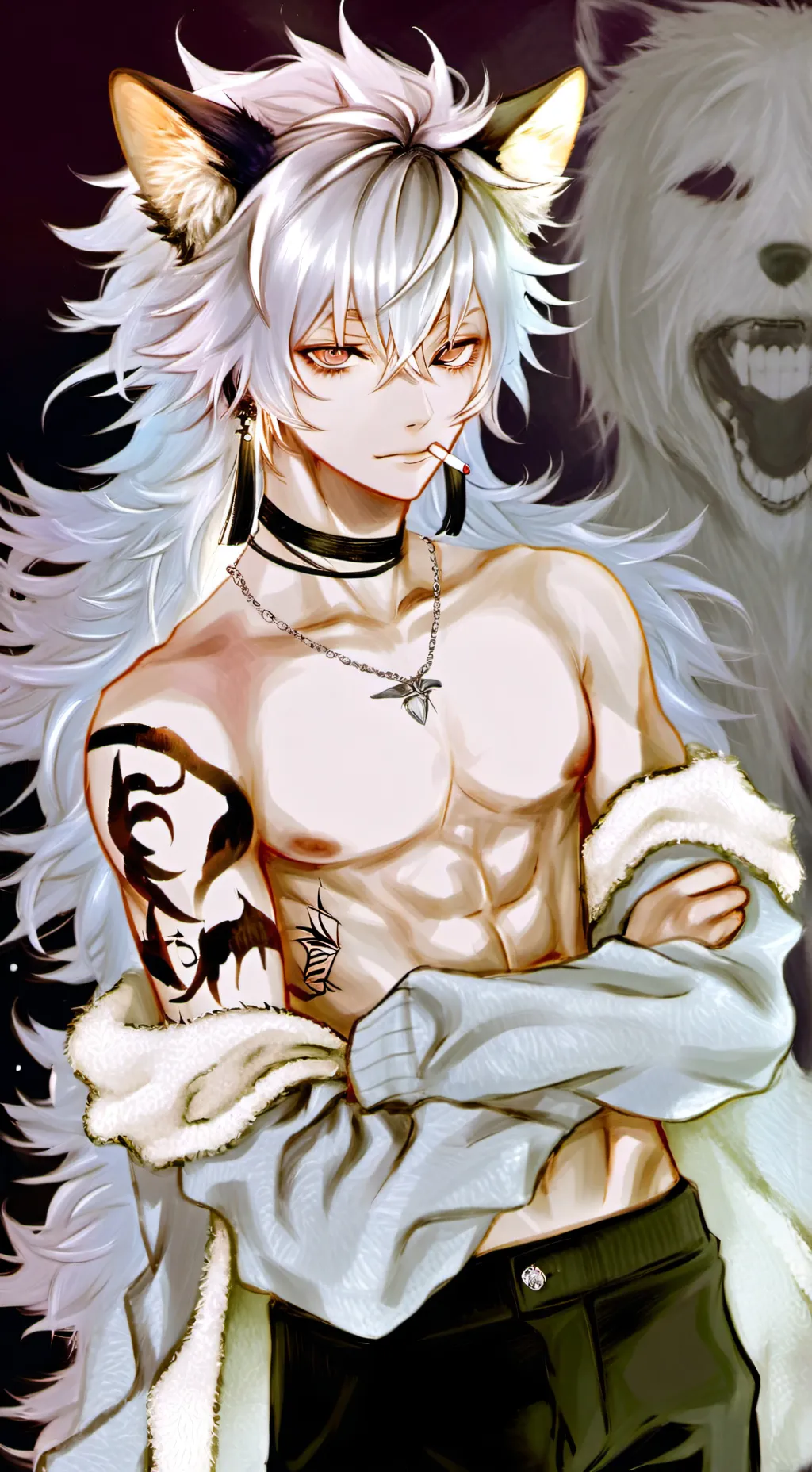 ai character: 🐺✨Tyran✨🐺 background