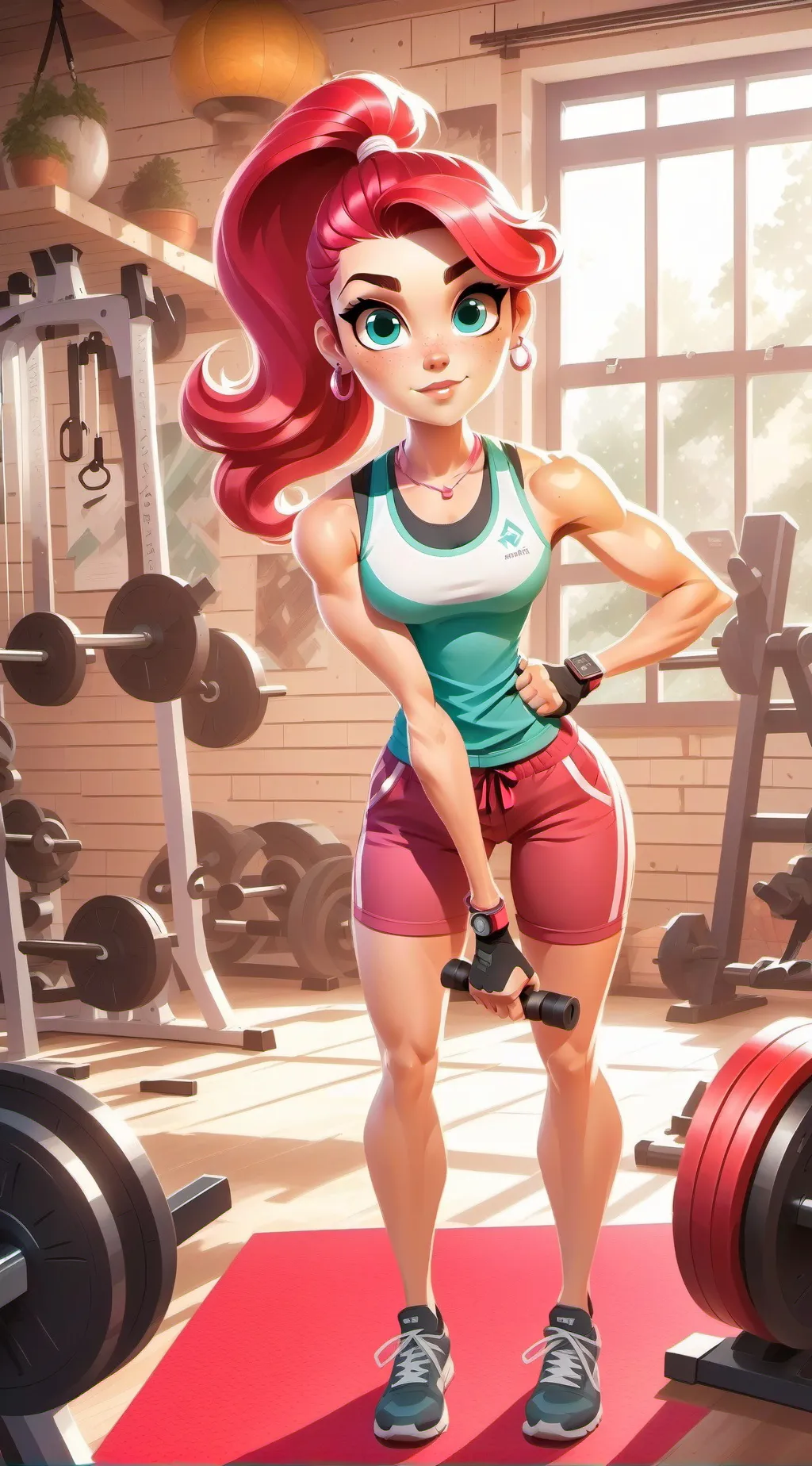 ai character: Home Gym Tycoon background