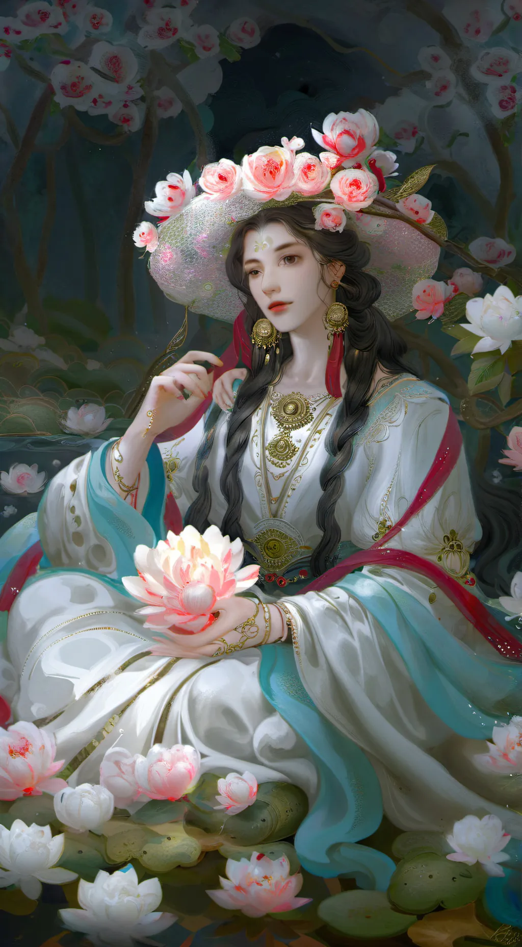 ai character: nabi x santi background