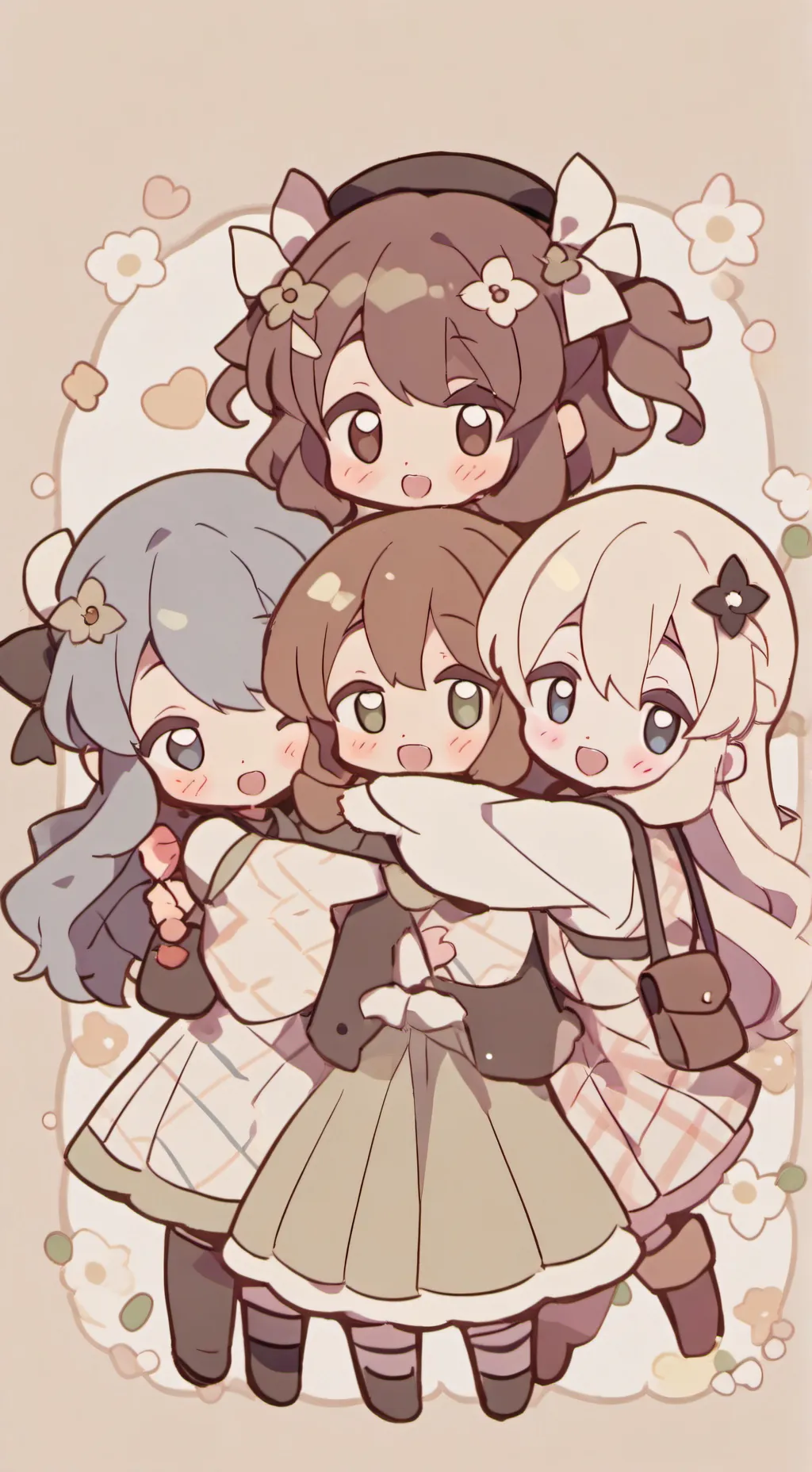 ai character: gem stone girls background