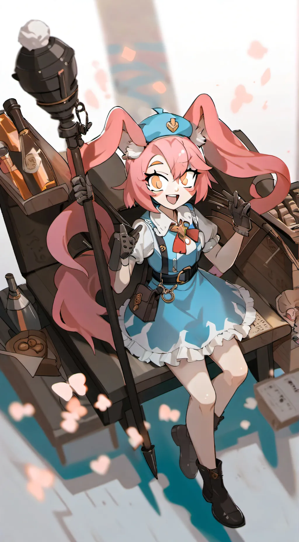 ai character: cream the rabbit background