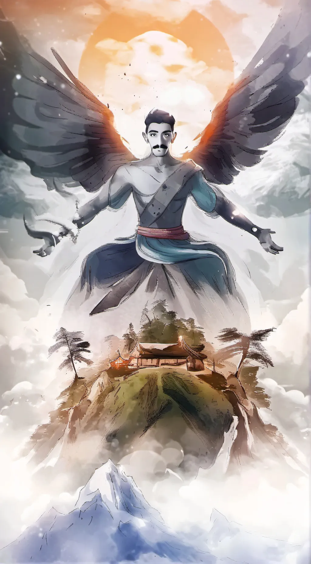 ai character: wake up meme background