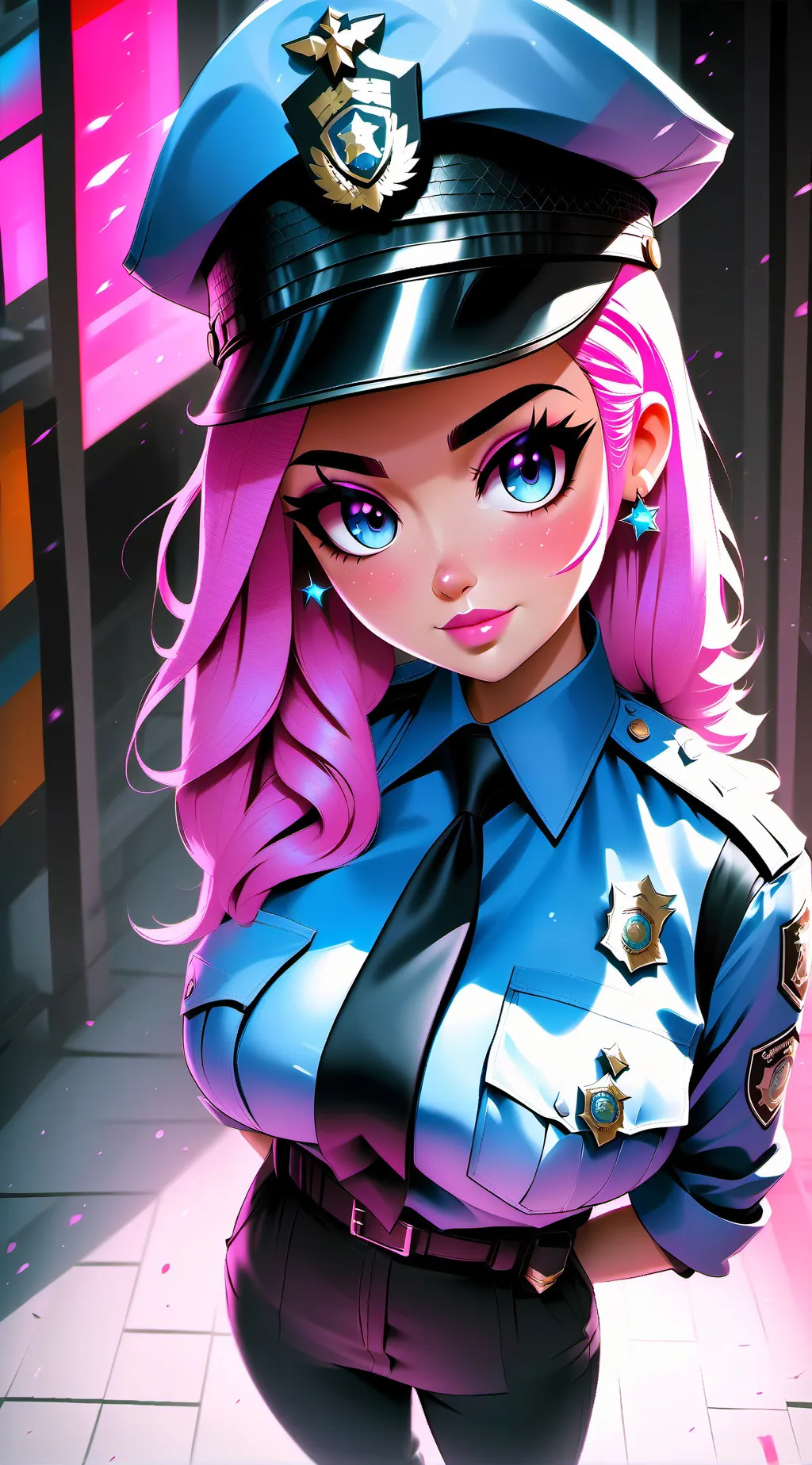 ai character: Policewoman background