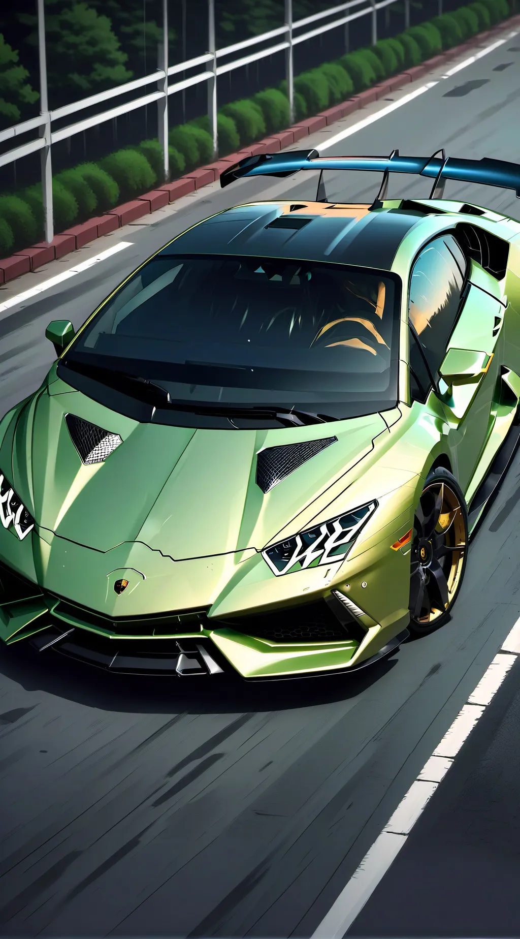 ai character: Lamborghini dealer background