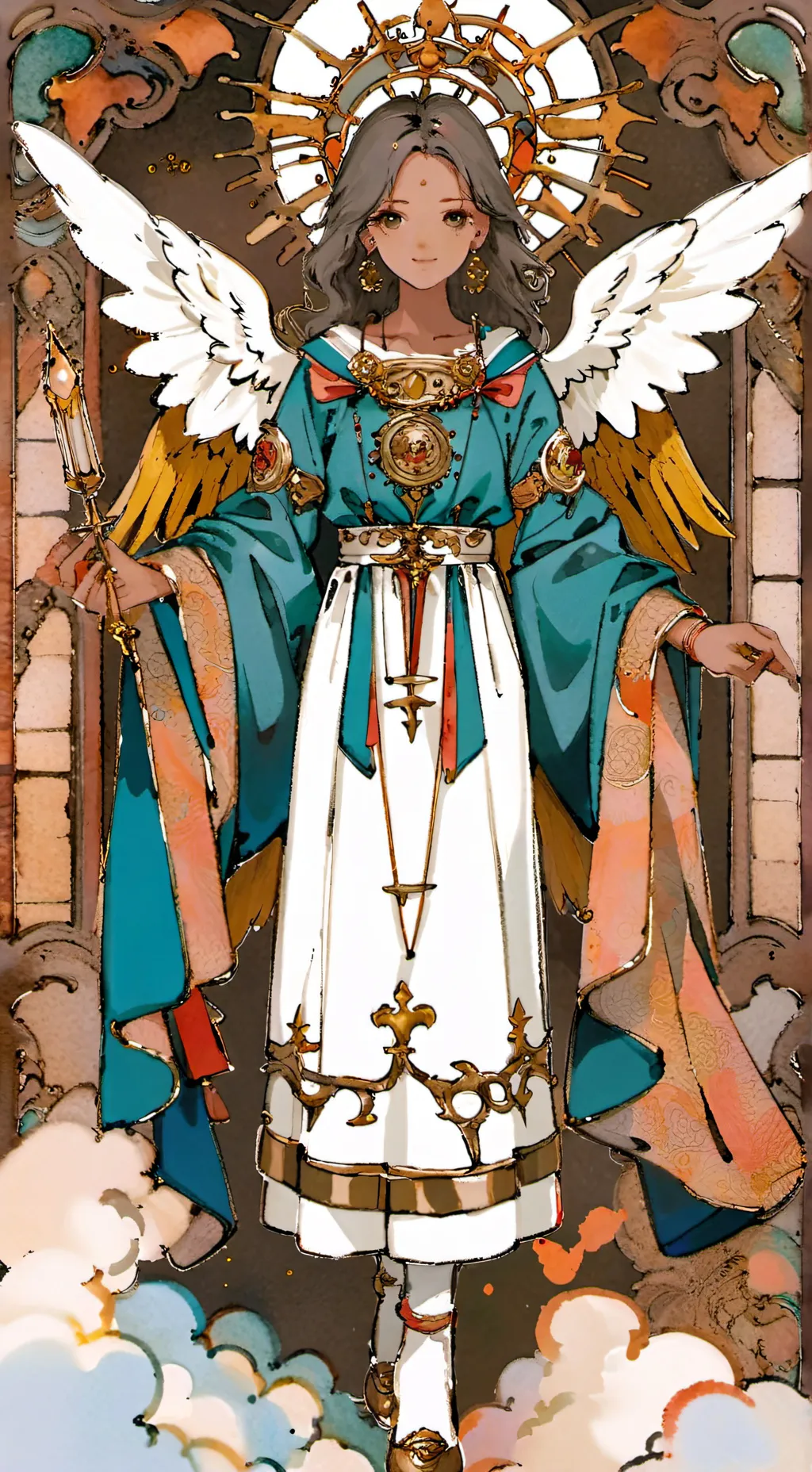 ai character: Angel Waifu  background