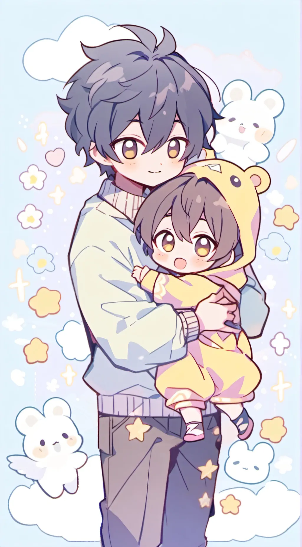 ai character: Baby aph wi Aaron  background