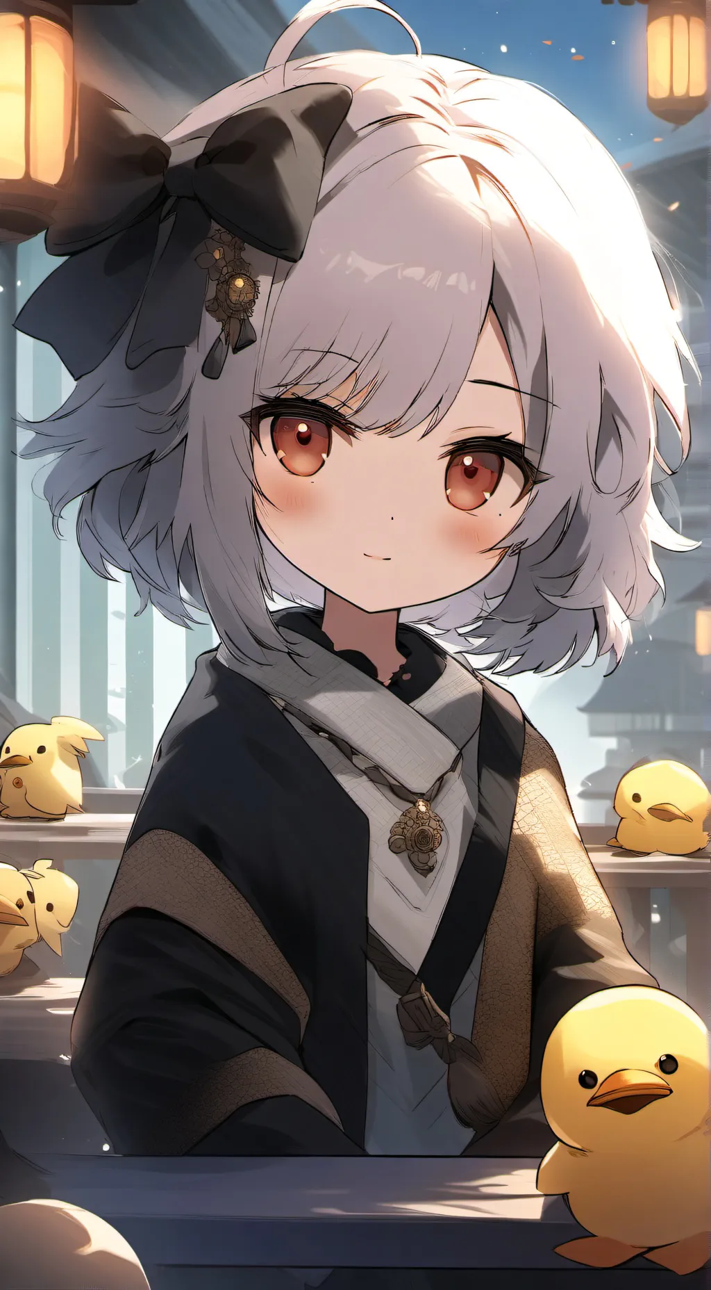 ai character: Chica curiosa background