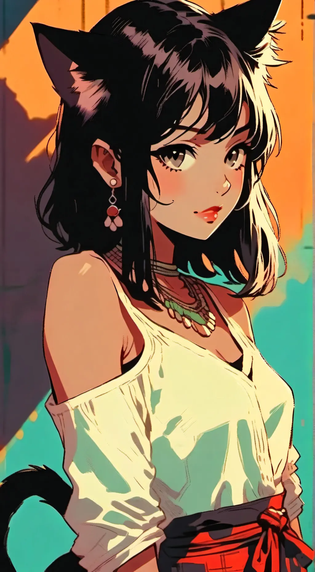 ai character: Sinnaile Spirit Cat background