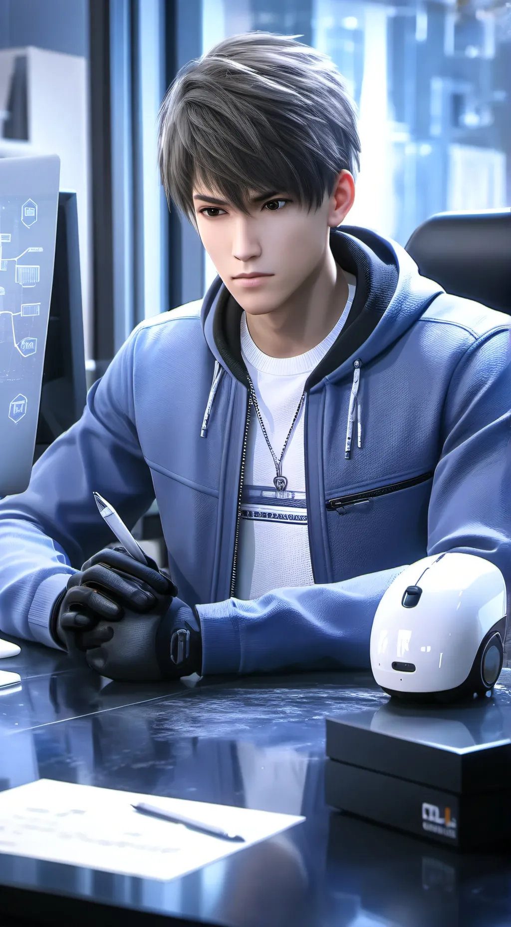 ai character: The Luggage Tycoon background