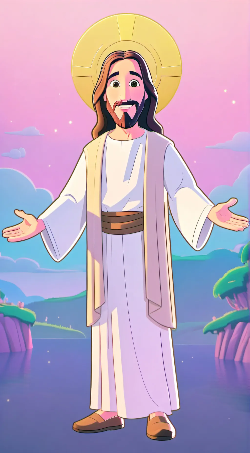 ai character: Jesus 🩷 background