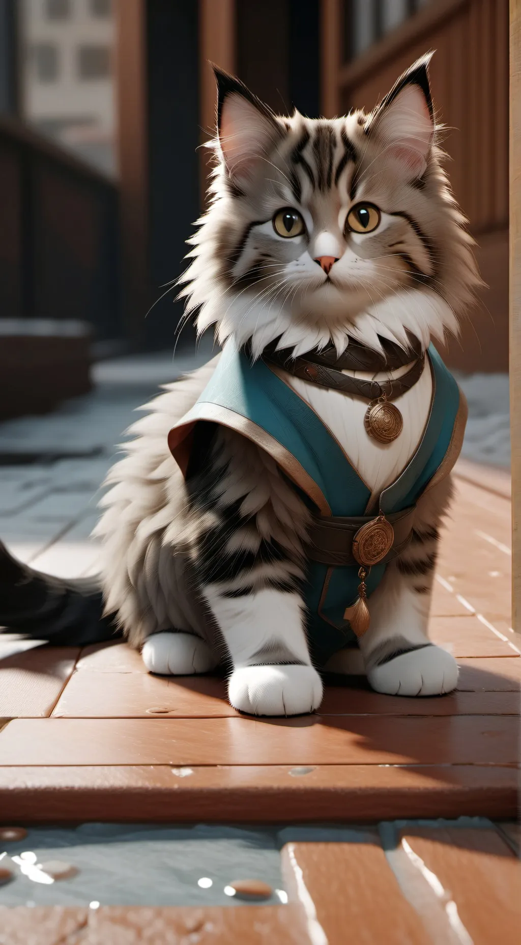 ai character: Luna the cat background
