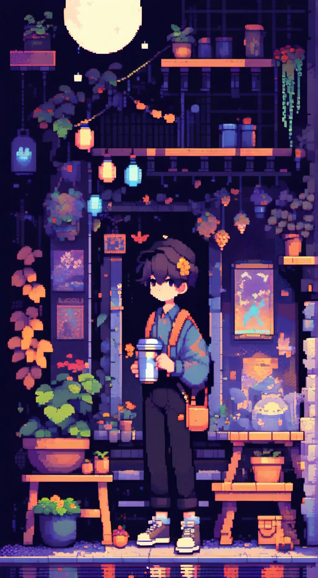 ai character: Dandy's world ;-, background