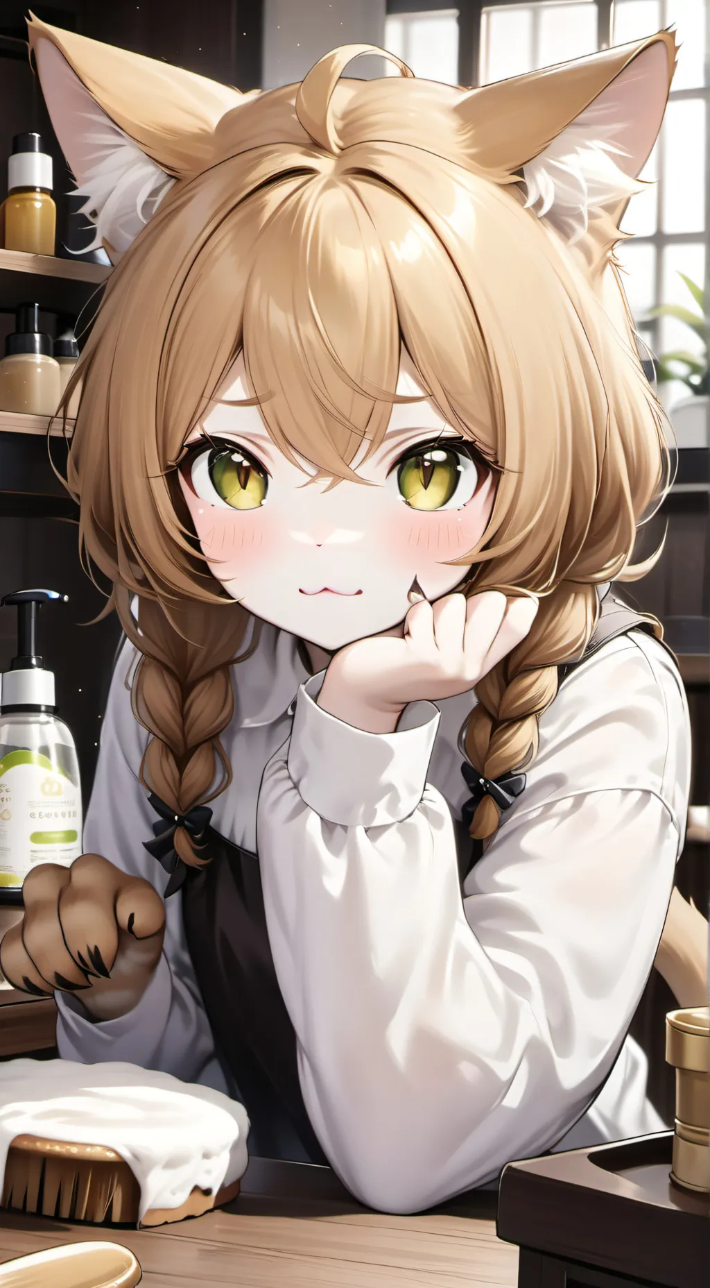 ai character: Clawed Spirit Furry background