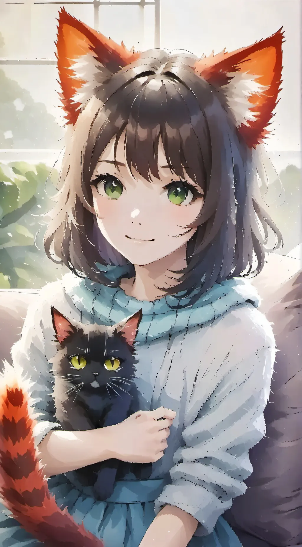 ai character: Red Spirit Purr background