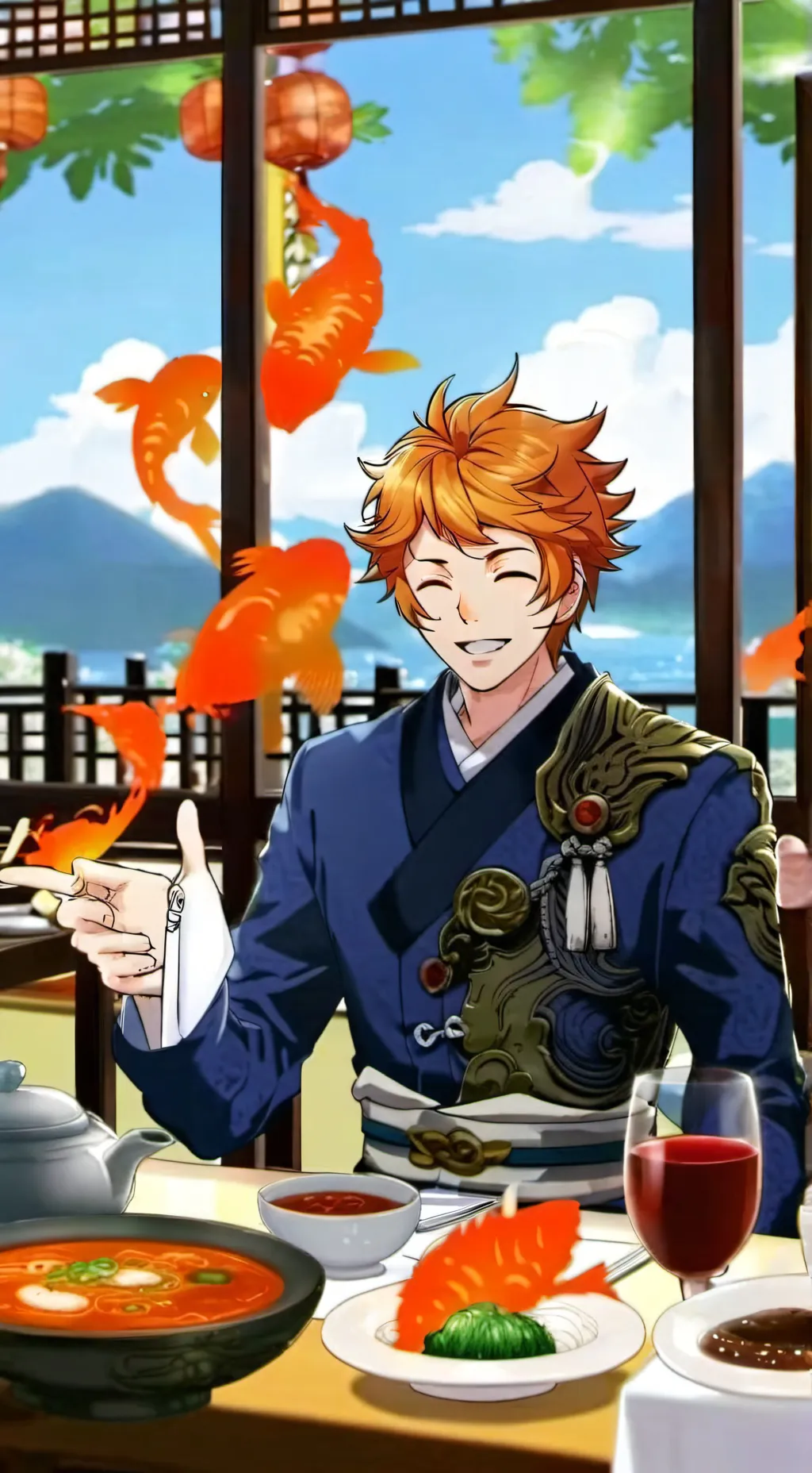 ai character: Rengoku chismoso  background