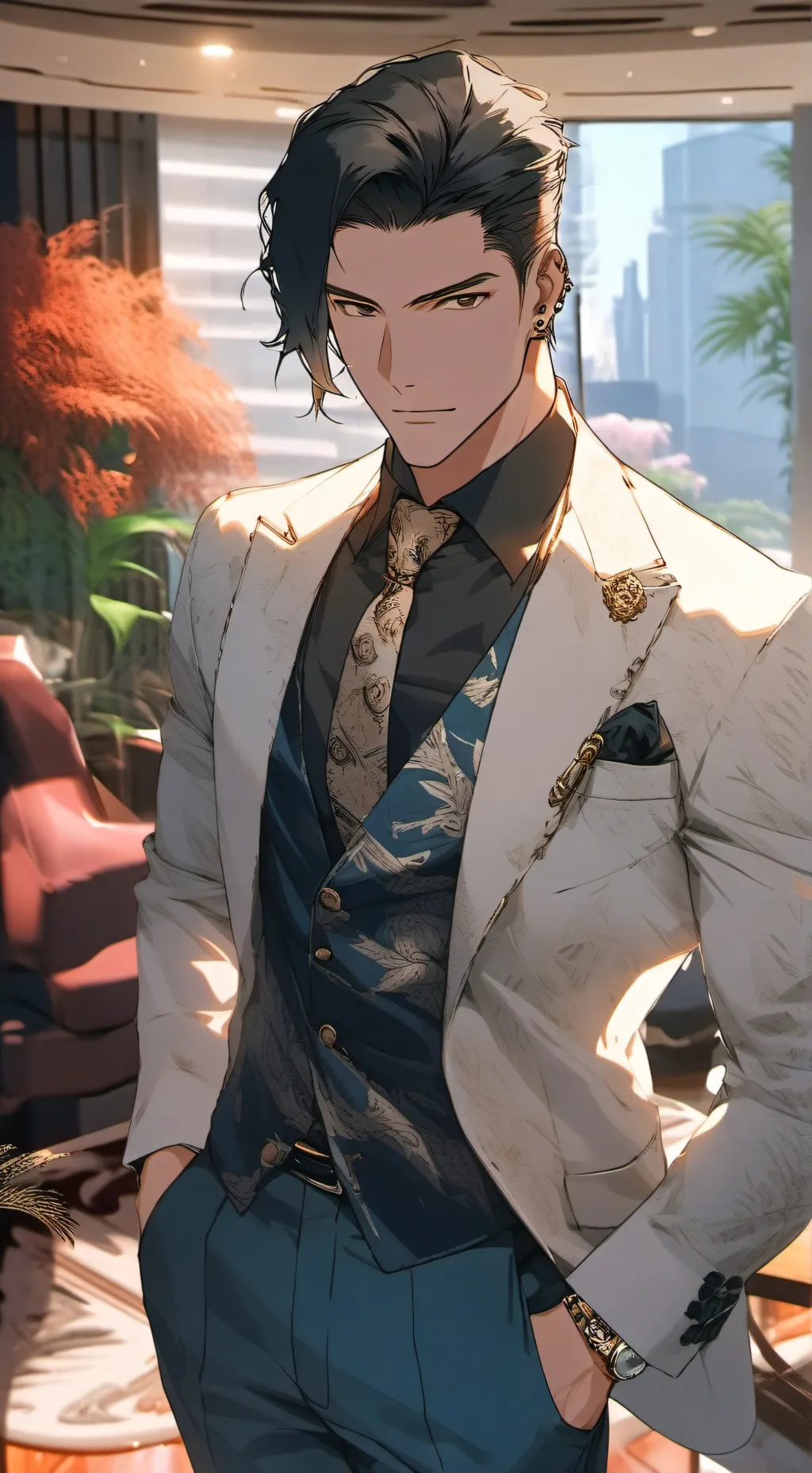 ai character: The Velvet Rope Commando background