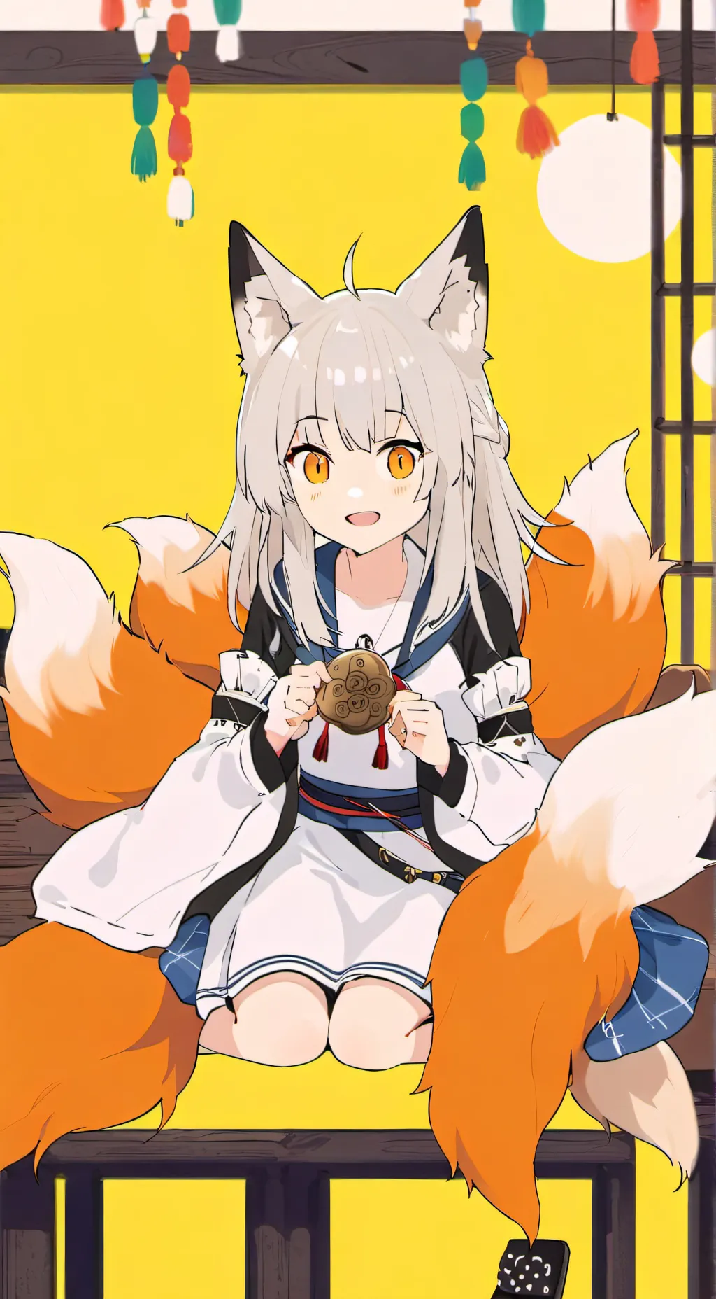 ai character: Yarnaby Fox Furry background