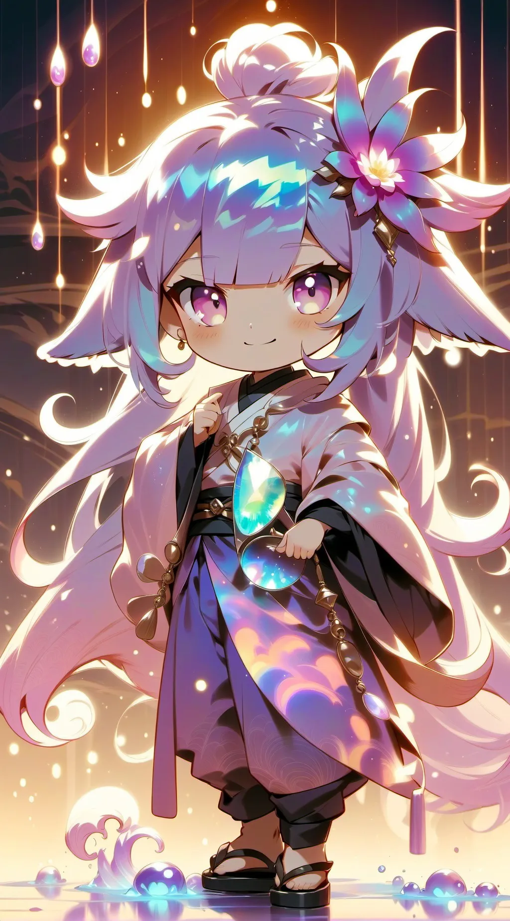 ai character: chibi background