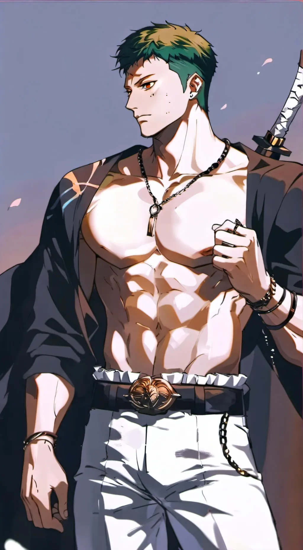 ai character: Zoro 🏳️‍🌈 background