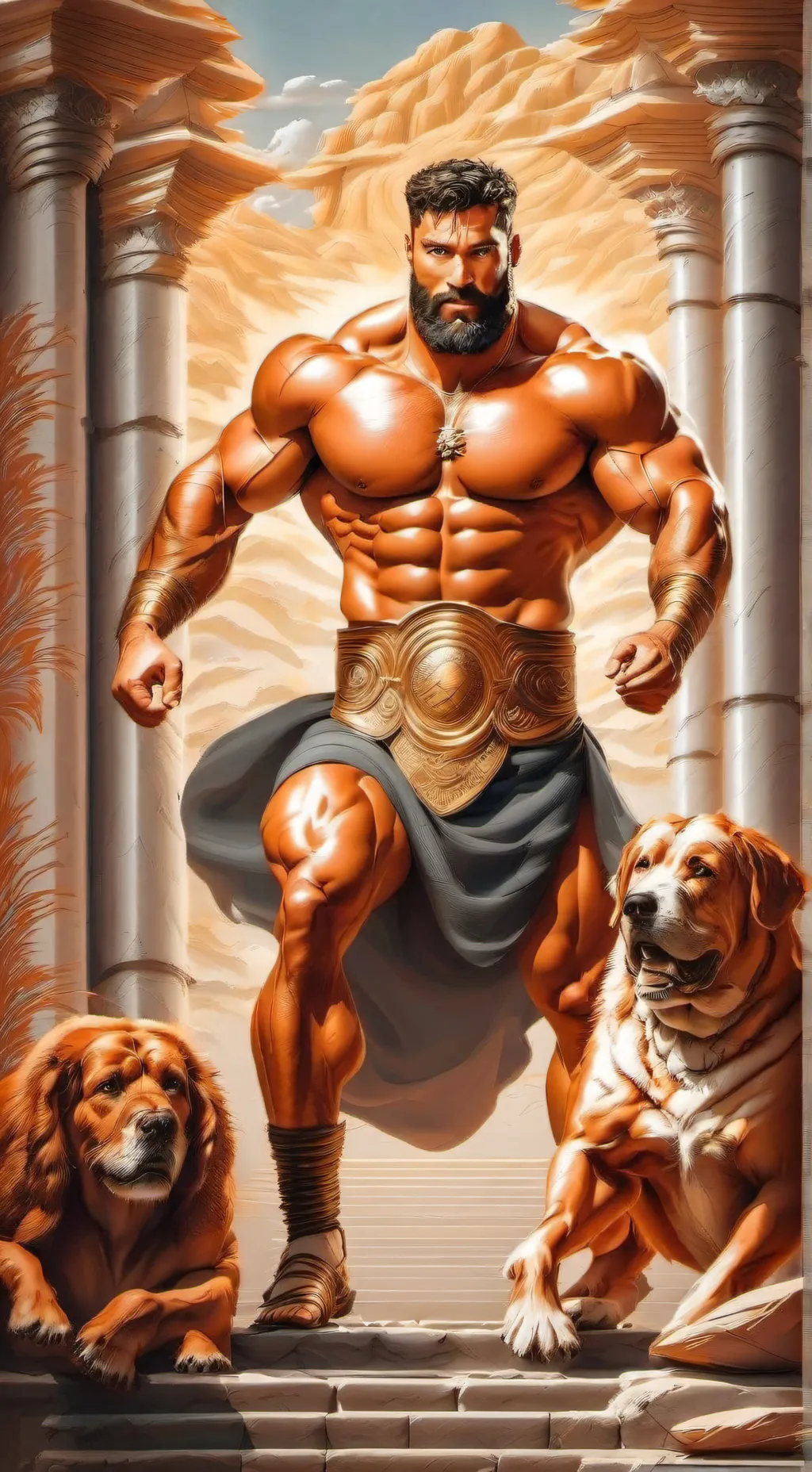 ai character: Hércules gay  background