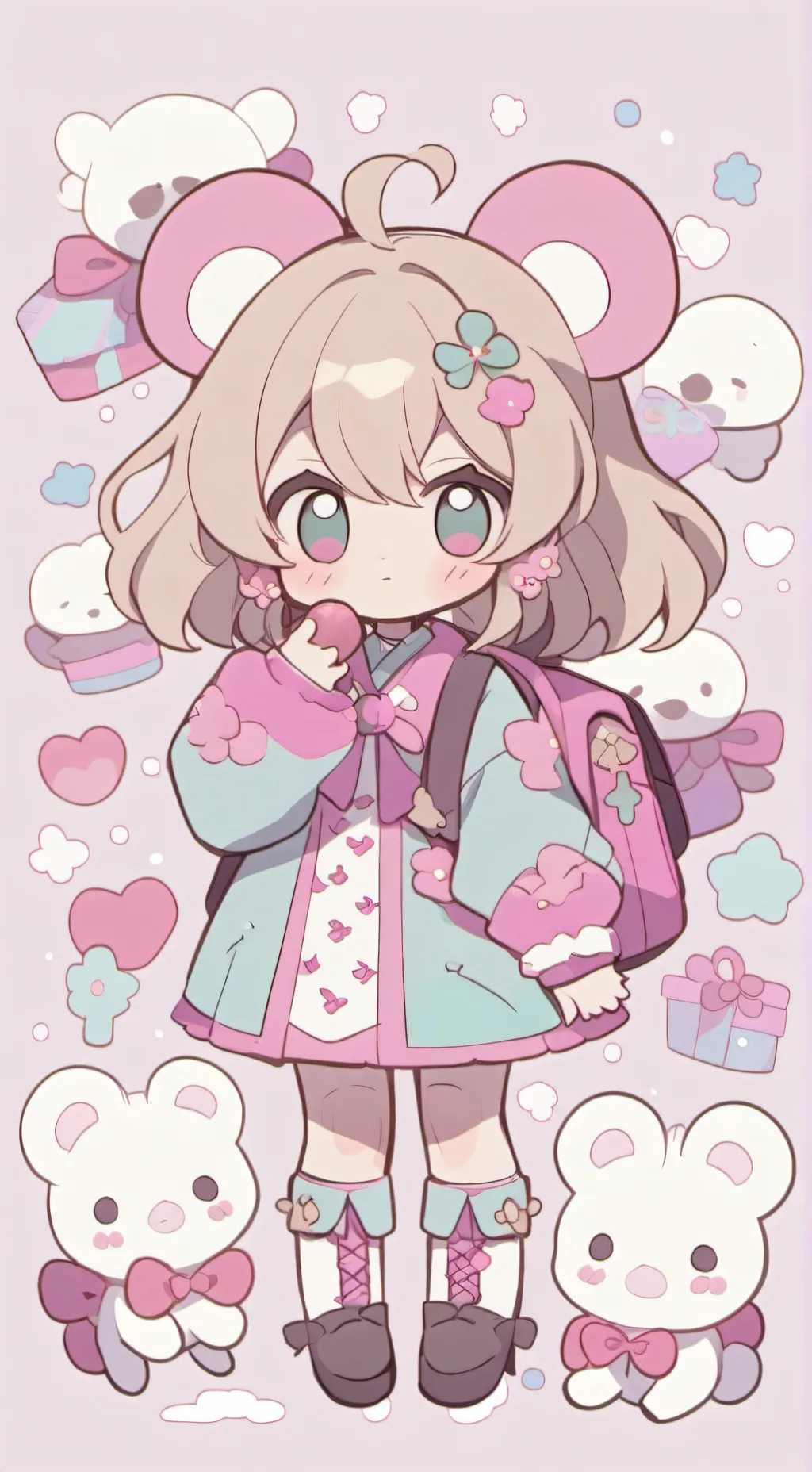 ai character: SKZ + youuuuu♡ background