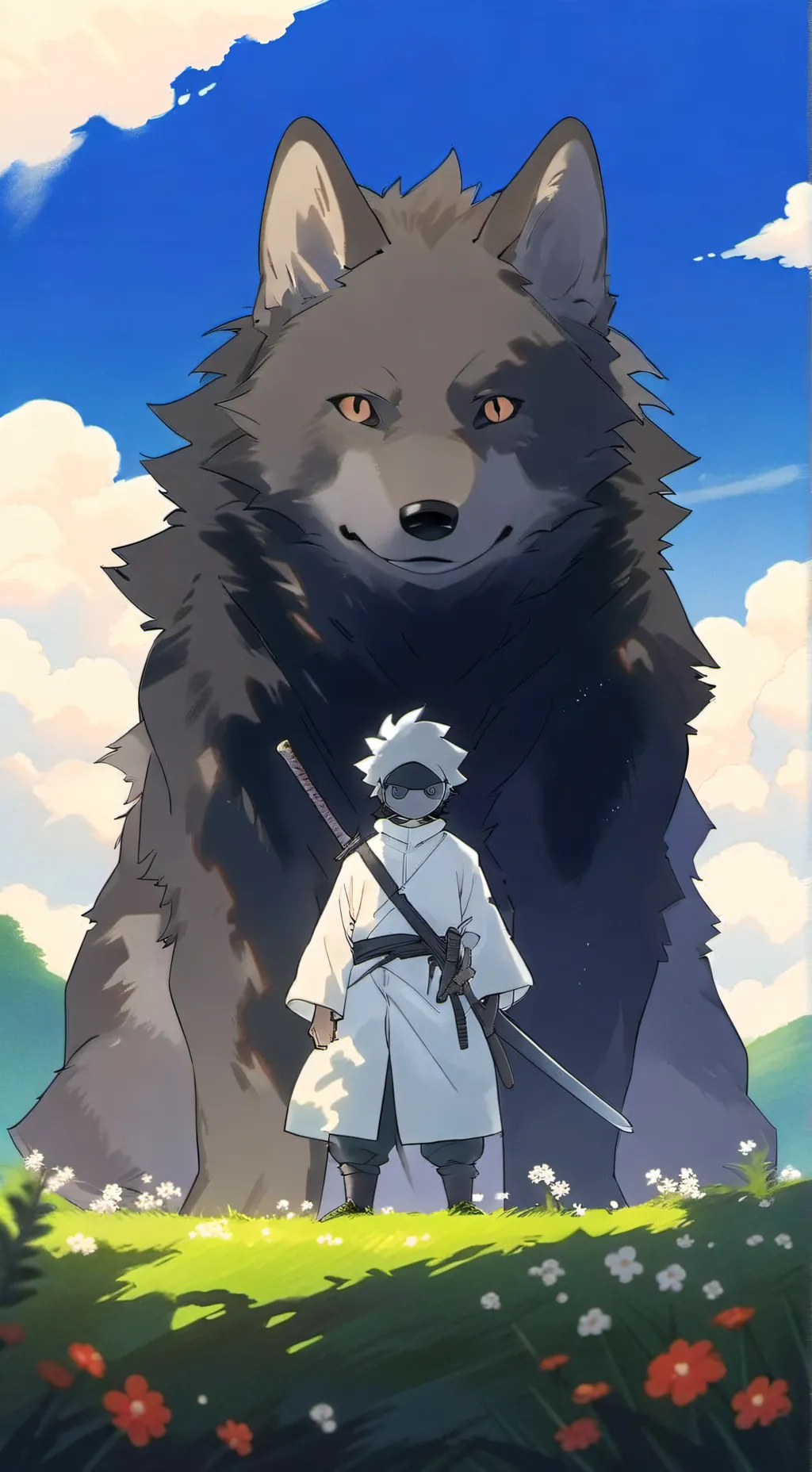 ai character: alpha background