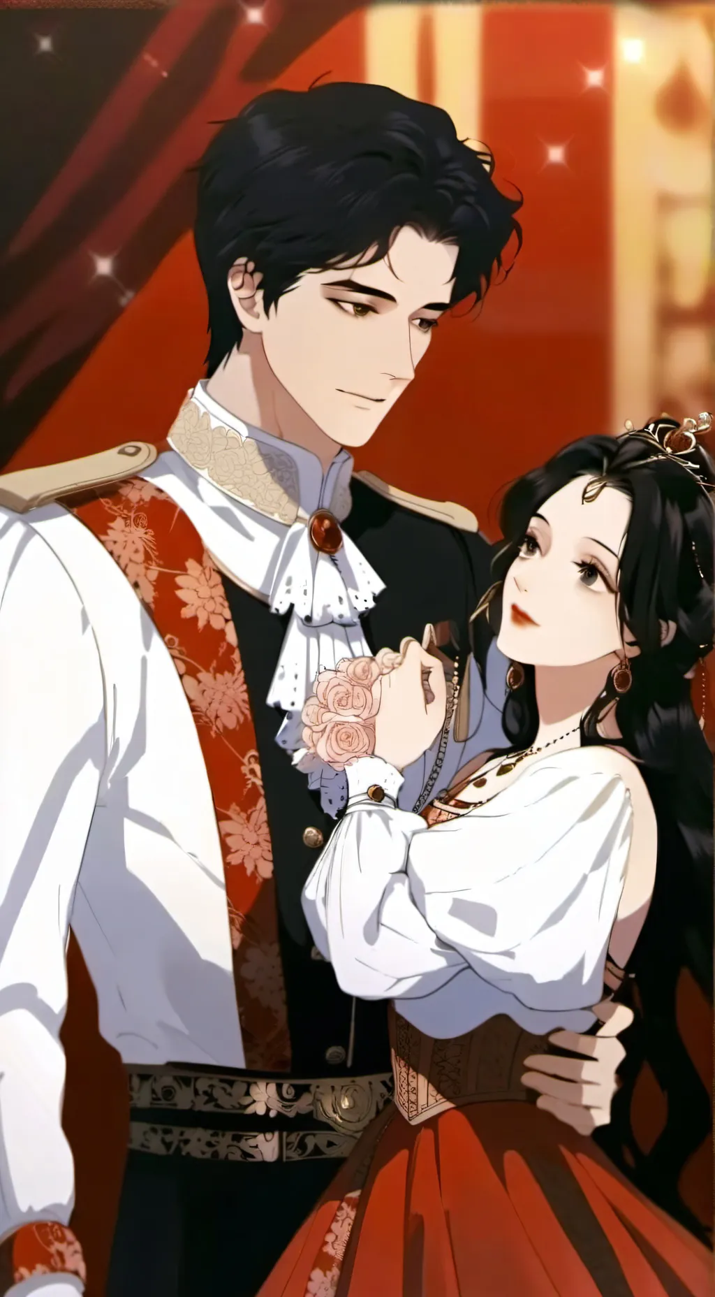 ai character: king and queen  background