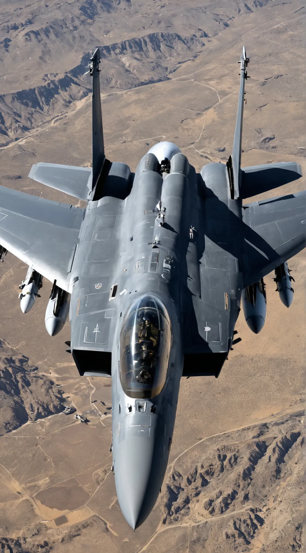 ai character: F-15's wing gone  background