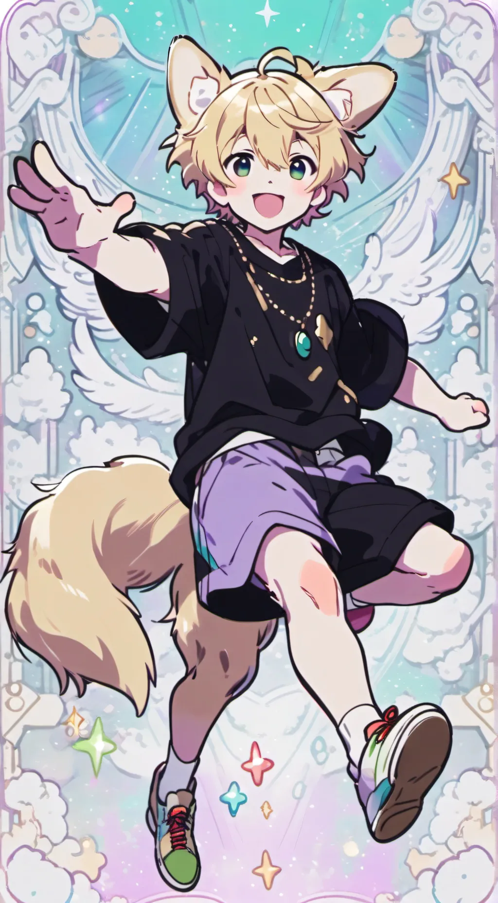 ai character: Golden Paws Spirit background