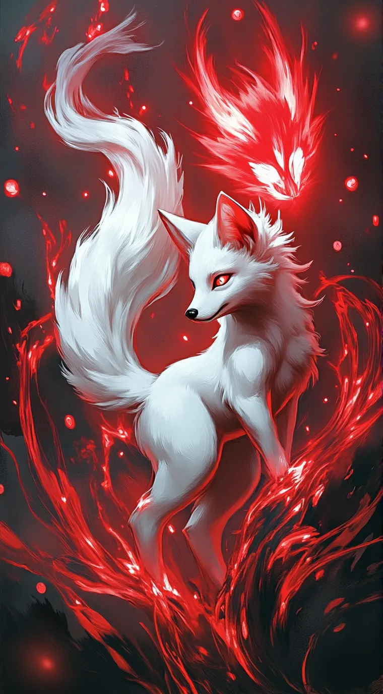 ai character: Flame background