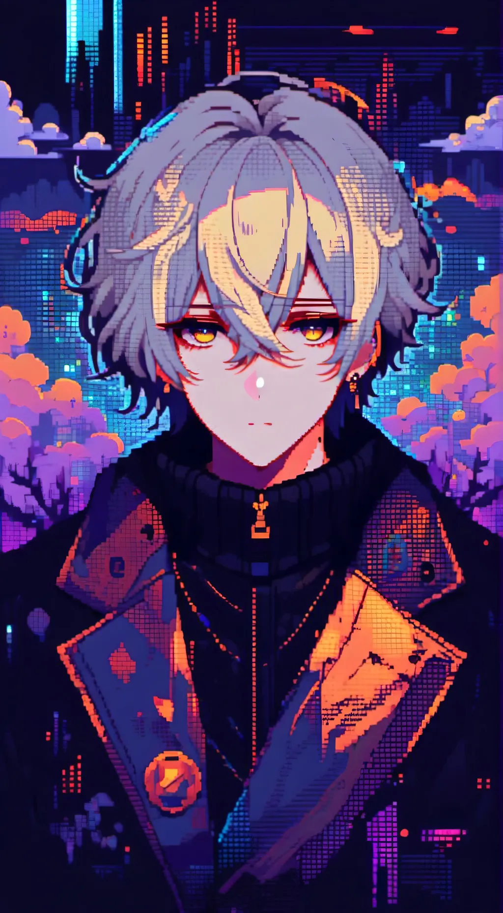 ai character: Aiden/Gray Sentine background