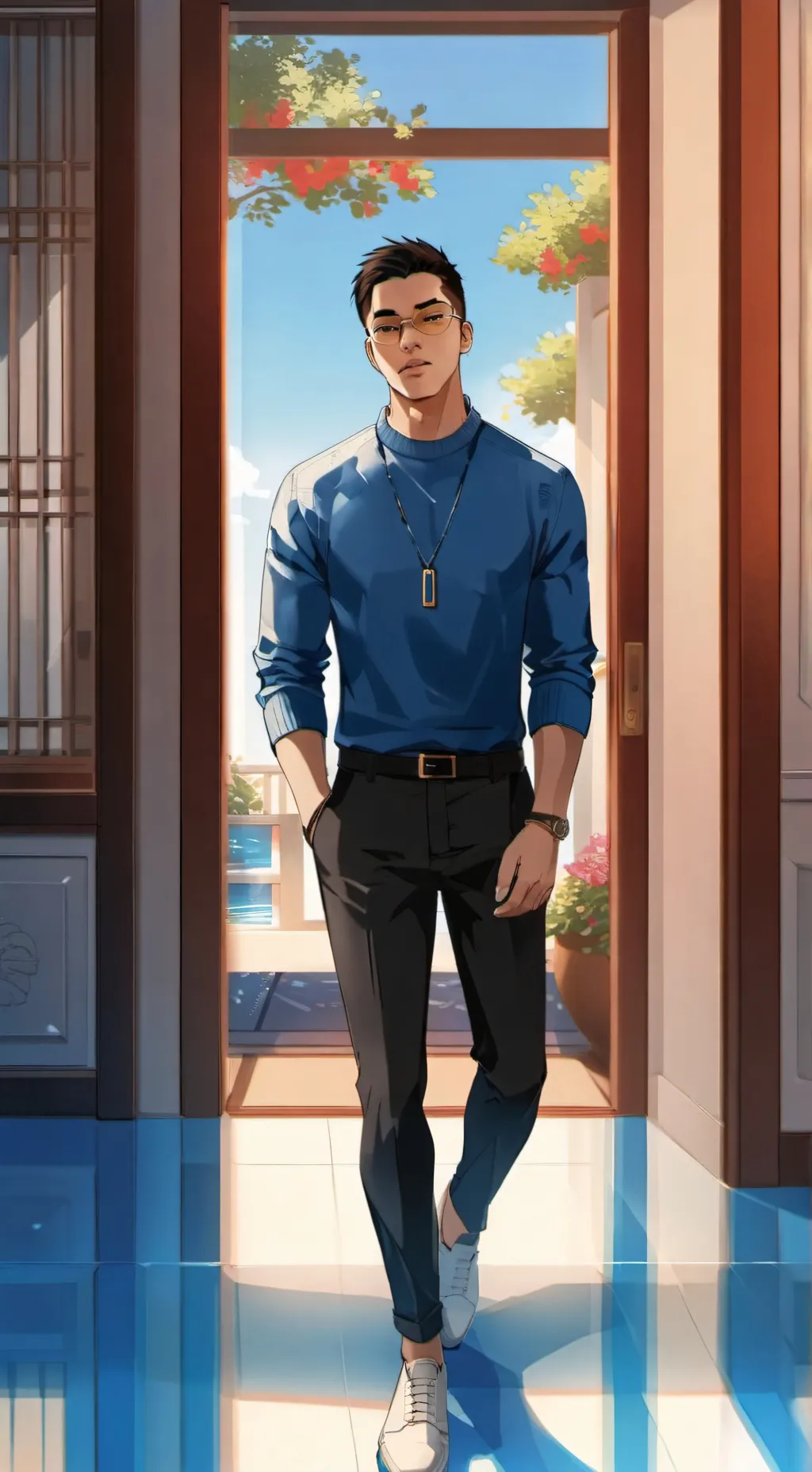 ai character: Aron Gabriel M.Mar background