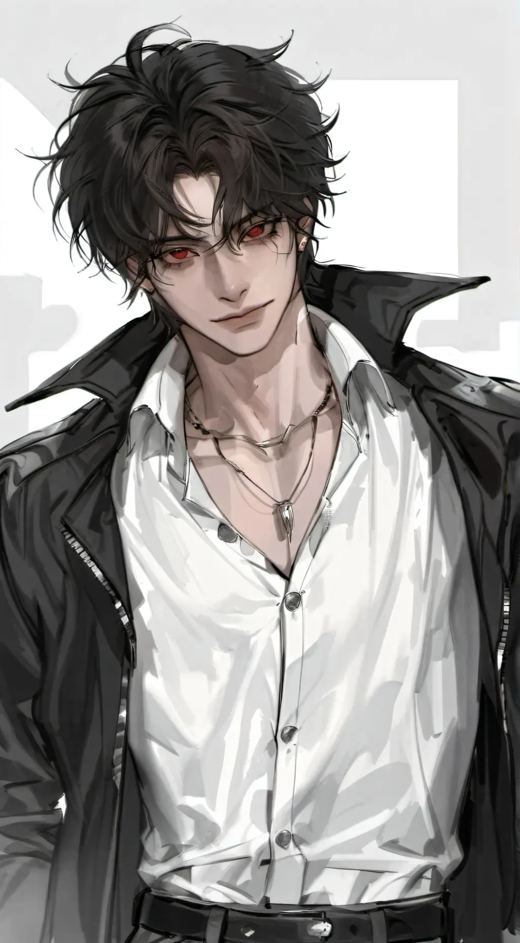 ai character: Alxznder Xawn Red background