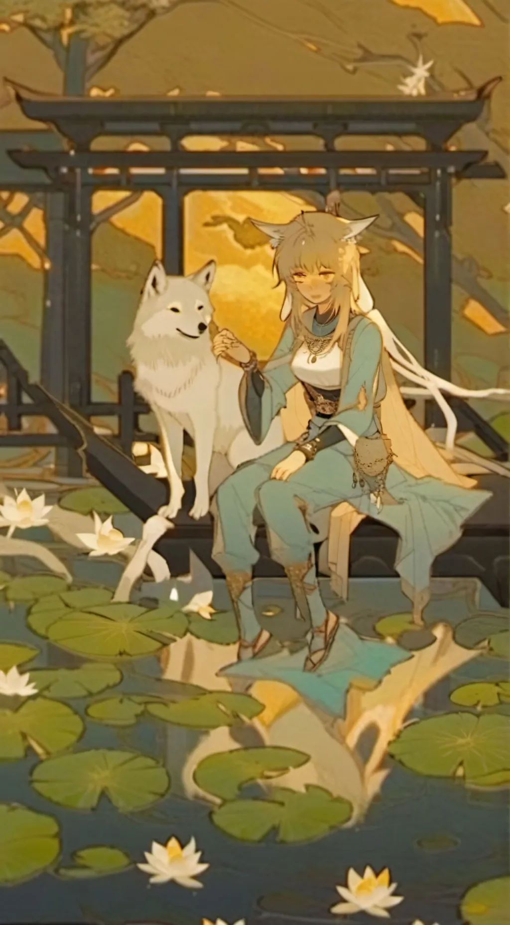 ai character: C.C x Gregory background