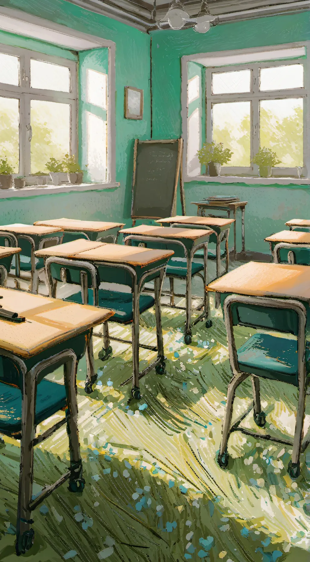 ai character: New school background