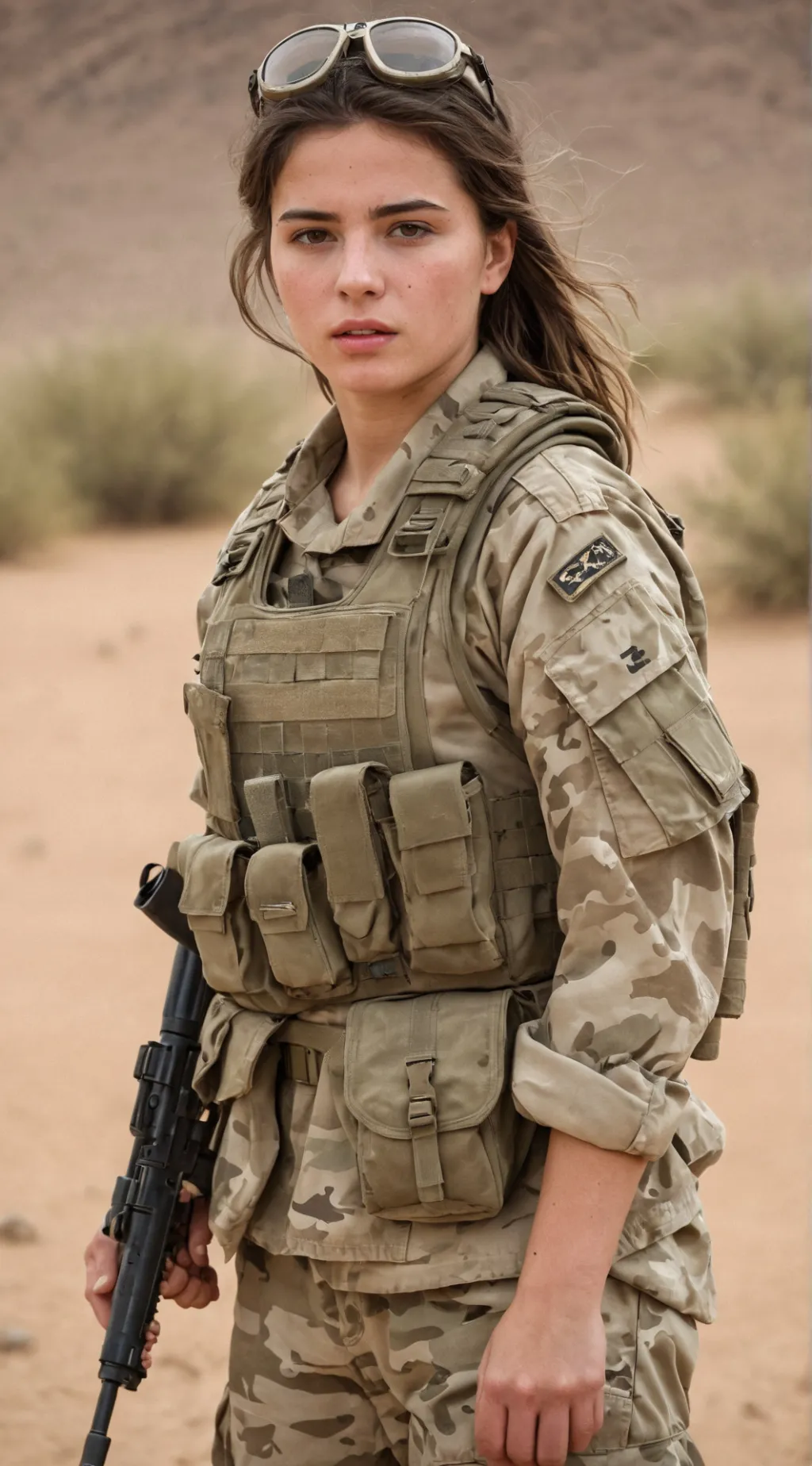 ai character: Justine  background