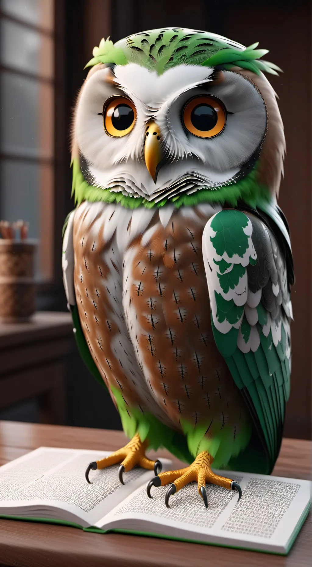 ai character: Duolingo Owl background