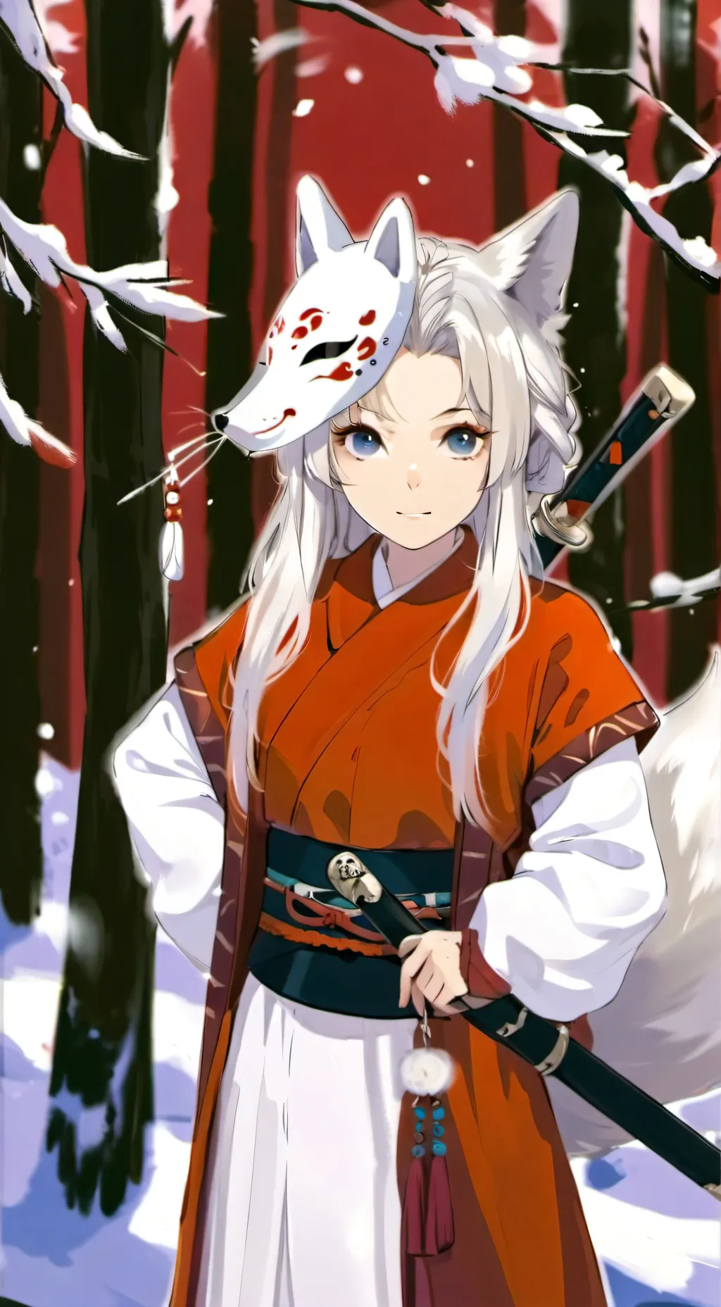 ai character: Gabi The Fox girl  background