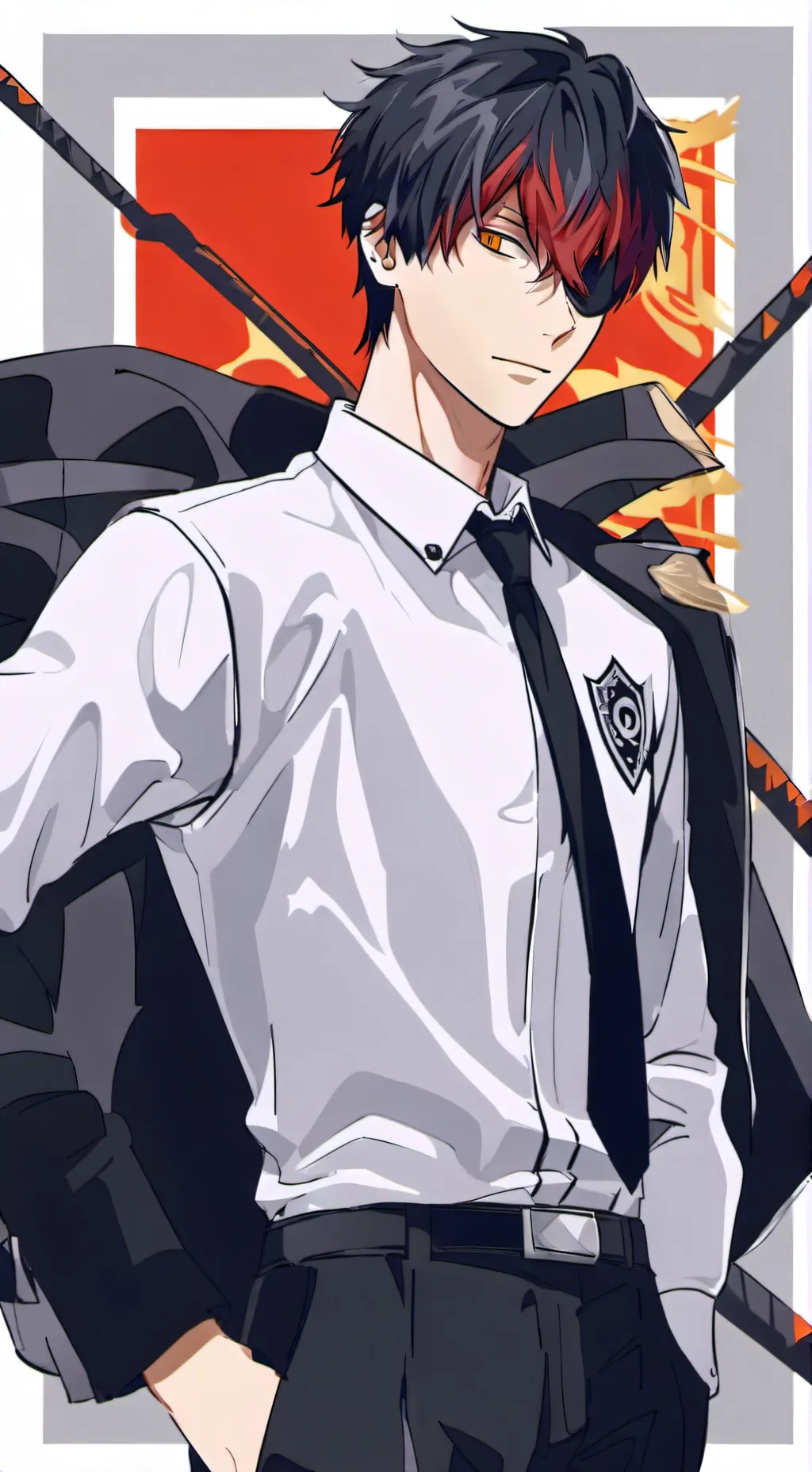 ai character: shoto todoroki  background