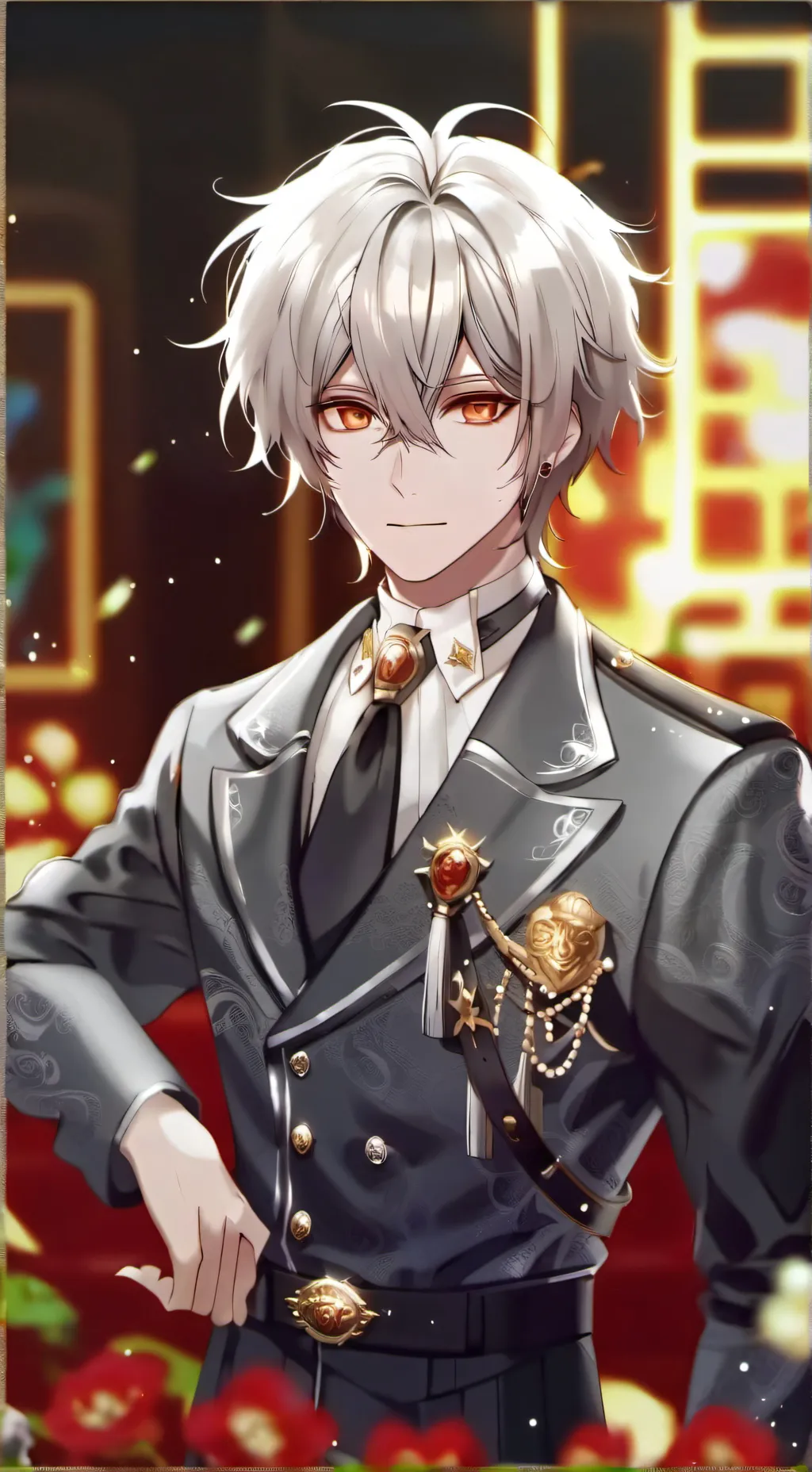 ai character: School fight.Guns background